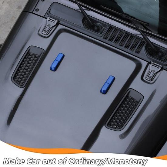 Декоративная накладка на петлю капота для Jeep Wrangler JL JT 2018+ Синяя