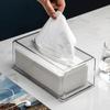 Square Clear Acrylic Tissue Box Box Covers Rectangular Bathroom Facial Napkin Box Holders Table Clear Dryer Sheet Dispenser