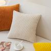 Decorative Throw Pillow Covers 18x18 Inch for Living Room Couch Bed Sofa, Soft Striped Wave Square Cushion Case Set of 2