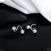 1 Pair Spiral Piercings Stud Earrings Double-ended Luxury Earrings Rhinestone Earrings  Women