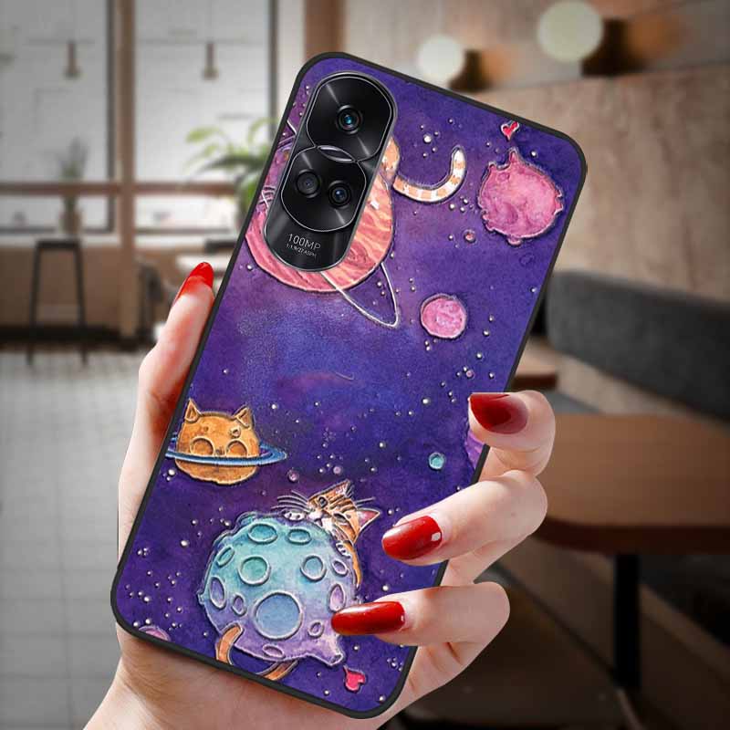 Чехол для Honor 90 Lite 5G 3D Цветочный Рельефный Тиснение Силиконовый Задний Чехол Для Honor 90 Чехол Honor90 Pro 90Pro 90Lite Мягкий Защитный