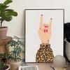Abstract Tiger Leopard Girl Power Poster Anime Posters Sticky Vintage Room Home Bar Cafe Decor Kawaii Room Decor