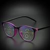 Retro Progressive Multifocal Reading Glasses Women Big Frame Anti Blue Rays Eye Protection Presbyopic Eyewear+1.0 To +4.0