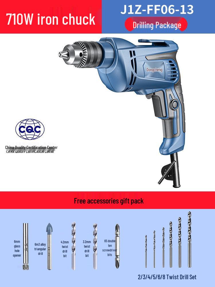 Dongcheng 220V Electric Multifunctional Hand Drill & Screwdriver for Household Use