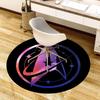 1pc Galactic Symbol Round carpet, Made of Polyester,Perfect for Decorating Office Chairs, Living Rooms fplt027