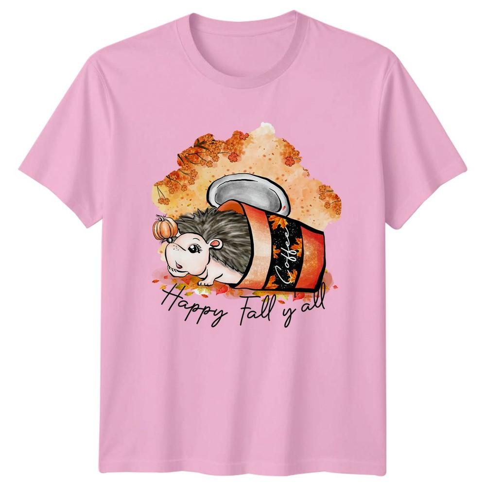 Happy Fall Yall Unisexs TShirt Coffee Autumn Thanksgiving Gift For Her