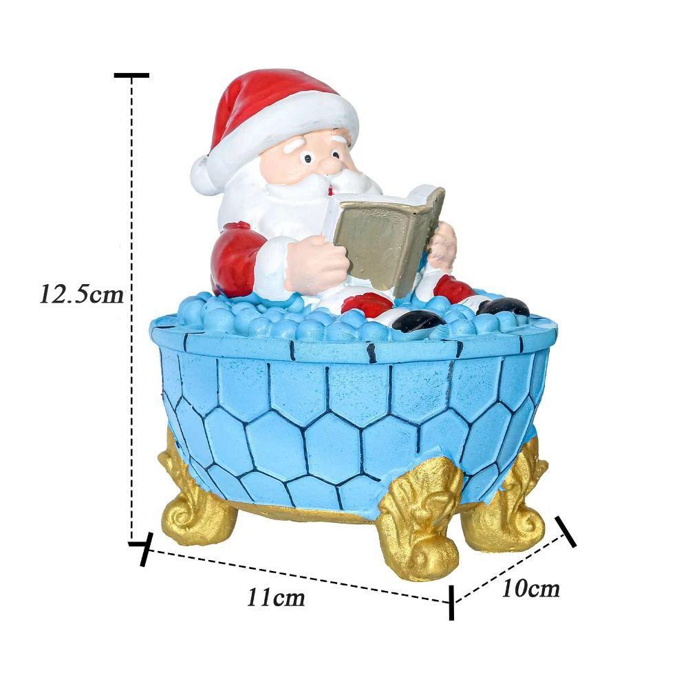 Resin Christmas Santa Bubble Bath Lamp Small Desktop Ornament Creative Santa Night Light