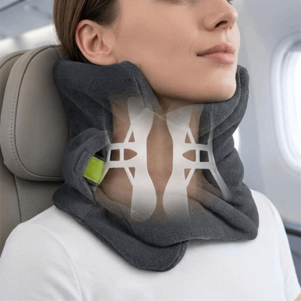 Breathable Fabric Neck Support Pillow Lightweight Foldable Neck Pillow Long Distance Trip