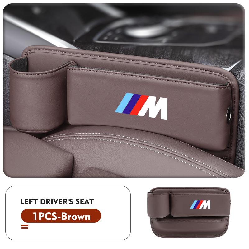 KHQB5 Car Seat Gap Storage Box Door Side Seat Gap Organizer Case For BMW Performance X1 X3 X5 E39 E46 E90 F20 E60 F30 M3 M5