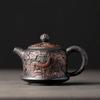 China Jianshui Purple Clay Black Ceramic Handmade Full Dragon Carving Teapot Kettle Porcelain Kung Fu Tea Set Drinkware