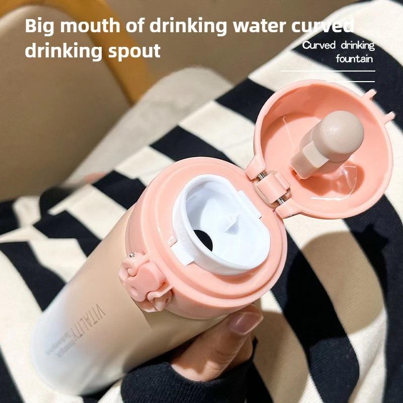 Термобутылка из нержавеющей стали 500 мл, градиентного цвета, с откидной крышкой, портативная уличная бутылка для воды для подарков на Хэллоуин и Рождество