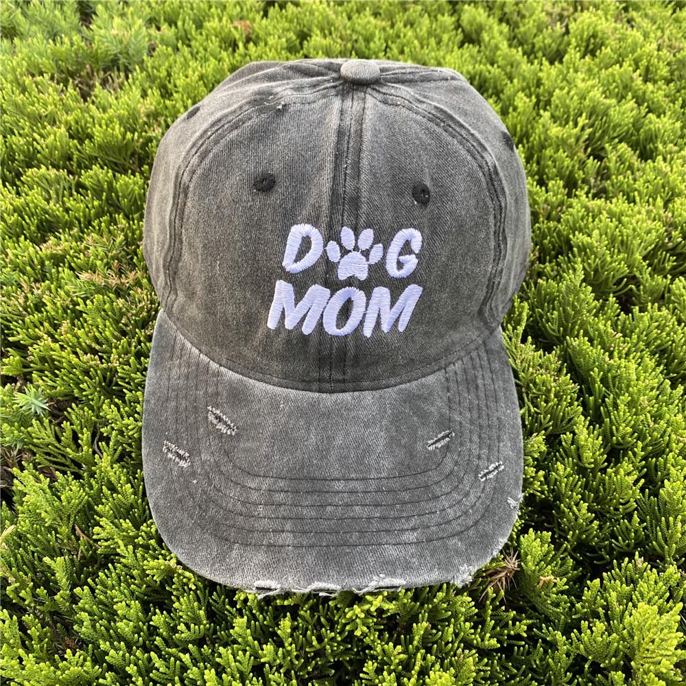Спорт на открытом воздухе Бейсболки Летняя мода Буквы DOG DAD DOG MOM Вышивка Регулируемые Кепки Gorra Кепки Бейсболки