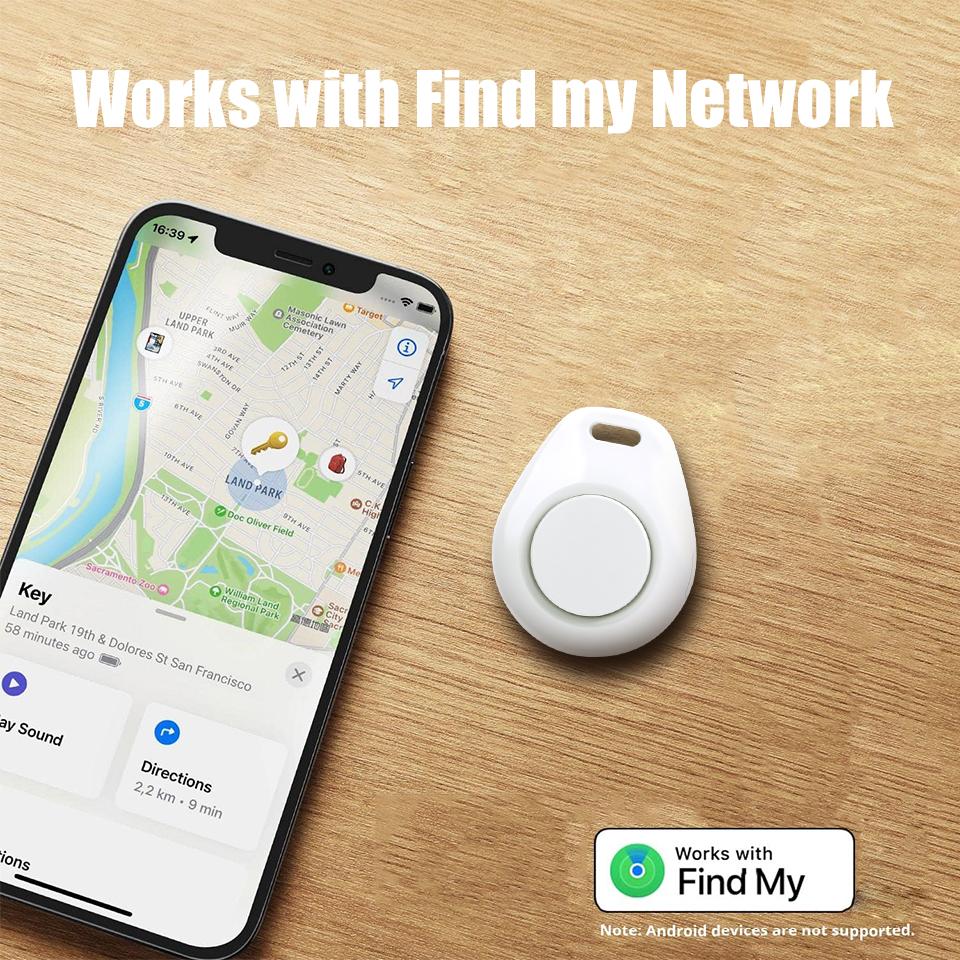 IOS Find My Tag MFi Certified Key Finder Anti Lost Locator Global Tracking Device for Wallet Luggage Bag Mini GPS Tracker