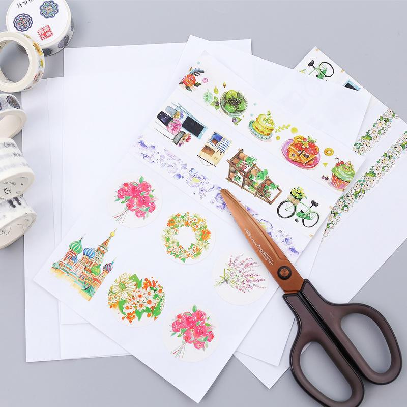 Блокнот формата А5 из антиадгезионной чистой бумаги с наклейками из бумажной ленты - упаковка из 10 листов