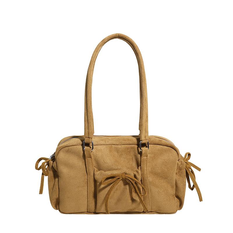 Стильная и повседневная одноплечевая сумка для женщин, простая и модная сумка-боулинг с ручками