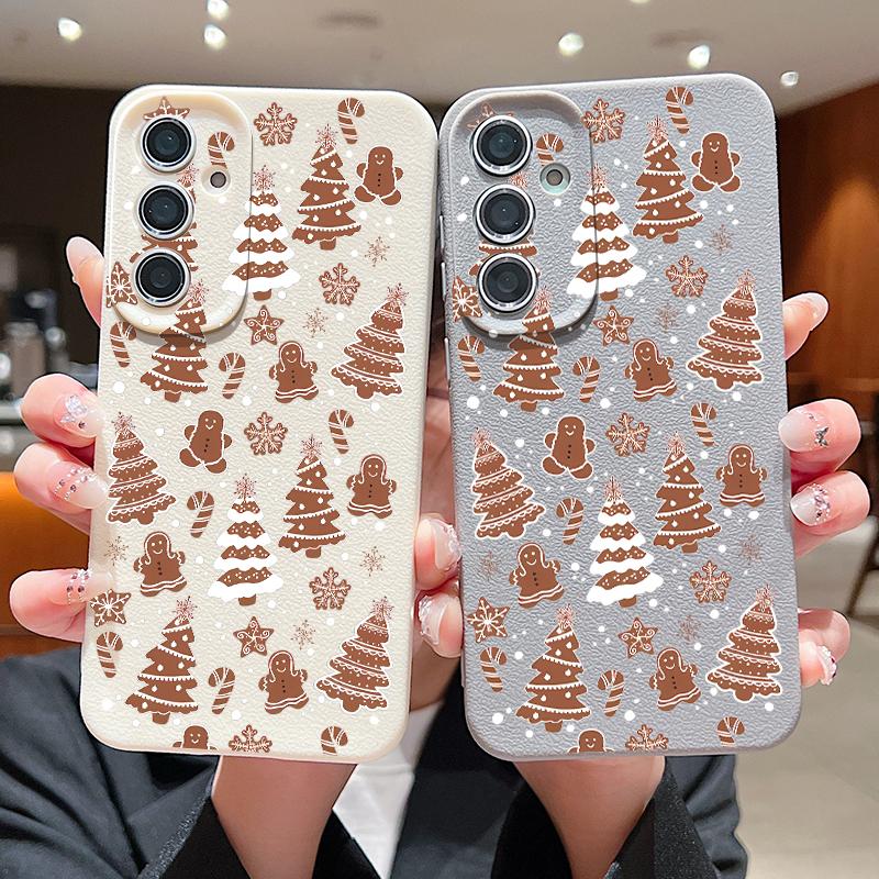 Мини-чехол с рождественской елкой для Samsung Galaxy S25 S24 S22 Ultra S23 FE A17 A56 A36 A26 A55 A16 A15 A25 A54 5G Мягкий чехол для телефона из ТПУ