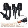 6pcs Bearing Steel Tube Expander Bit Triangle Shank Swaging Drill Bit Set  For Air Conditioner