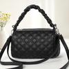 Fashion Handbag 2025 New Versatile Diamond Square Bag Solid Color Simple Shoulder Messenger Bag