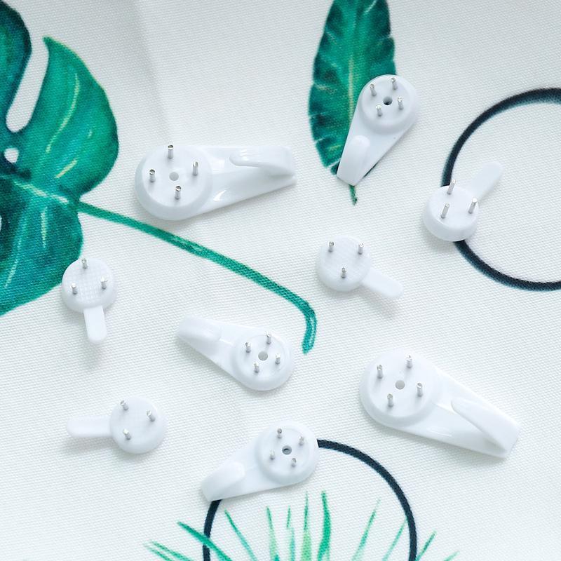 10 шт. настенные украшения, установка, бесшовные крючки, гвозди, кухня, гостиная, спальня, дом, повседневное висение, настенный невидимый крючок, белый