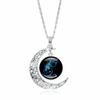 Men Boys 12 Zodiac Celestial Jewelry 12 Constellation Necklace Moon Pendant