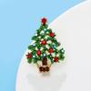 Милые зеленые броши в виде рождественской елки для женщин, модные подарочные булавки, ювелирные изделия, аксессуары для свитера, Новое поступление