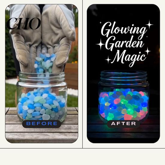 Aquarium Decoration Glowing Rocks Resin Glow-in-the-Dark Pebbles, Night Guide Luminous Stones, Decorative Fish Tank Rocks, Glow in The Dark