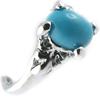 Ring 'Scarlett' Turquoise Silver - 8x6 Mm