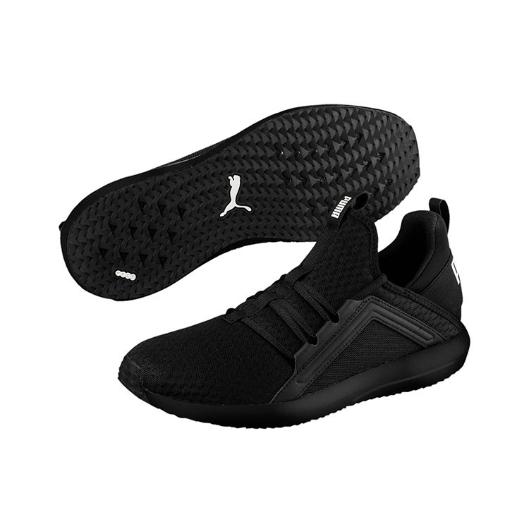 Puma Mega Fabric Синтетическая кожа Ретро Универсальные Низкие Повседневные Кроссовки Мужские Черные 190368-06