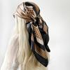 Silk Scarf 90cm New Satin Large Square Scarf New Plaid Printed Scarf Wrap Scarf Silk Scarf