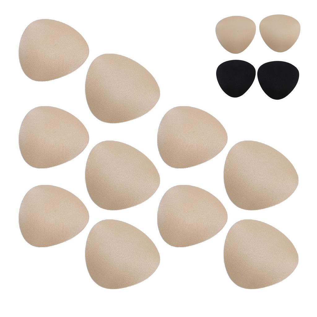 5 пар вставок для бюстгальтера для купальника, треугольные толстые удобные дышащие вставки для бикини