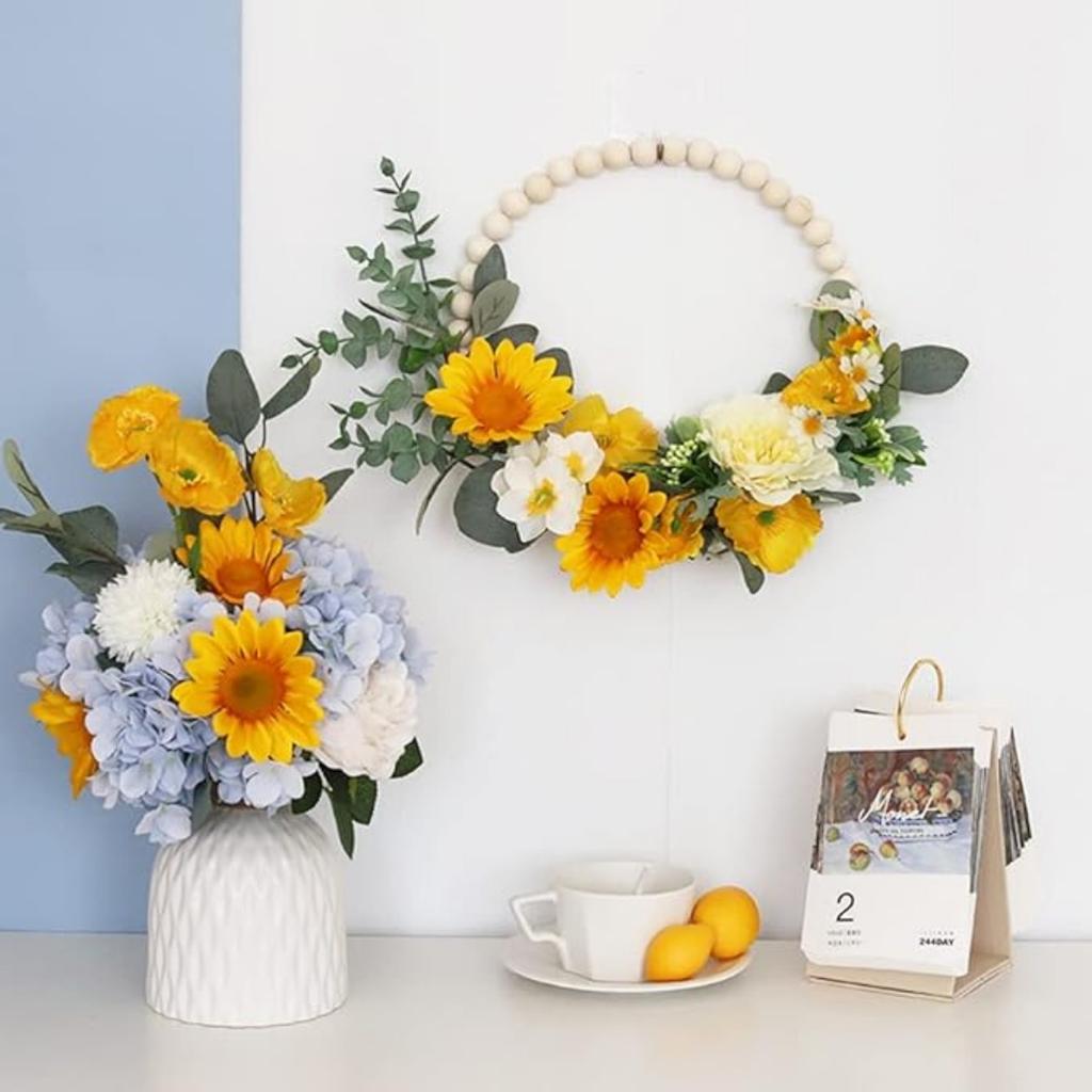 2 шт. Цветочный обруч, центральный элемент, металлический ловец снов, золотое макраме, венок, кольцо с деревянными подставками, держатели для свадьбы, дня рождения, украшения дома, сделай сам, поделки