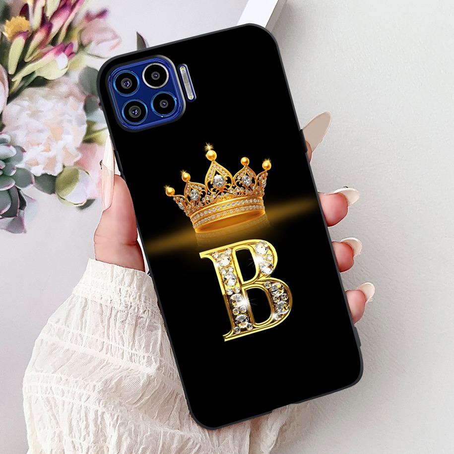 Чехол для Motorola One 5G Популярные буквы Цветочная корона Мягкий силикон Ударопрочный ТПУ Чехол для пары Для телефона Moto One 5G 2020
