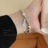 "Elegant Women's Pearl, Obsidian, and Crystal Bracelet - Chinese Ancient Style"