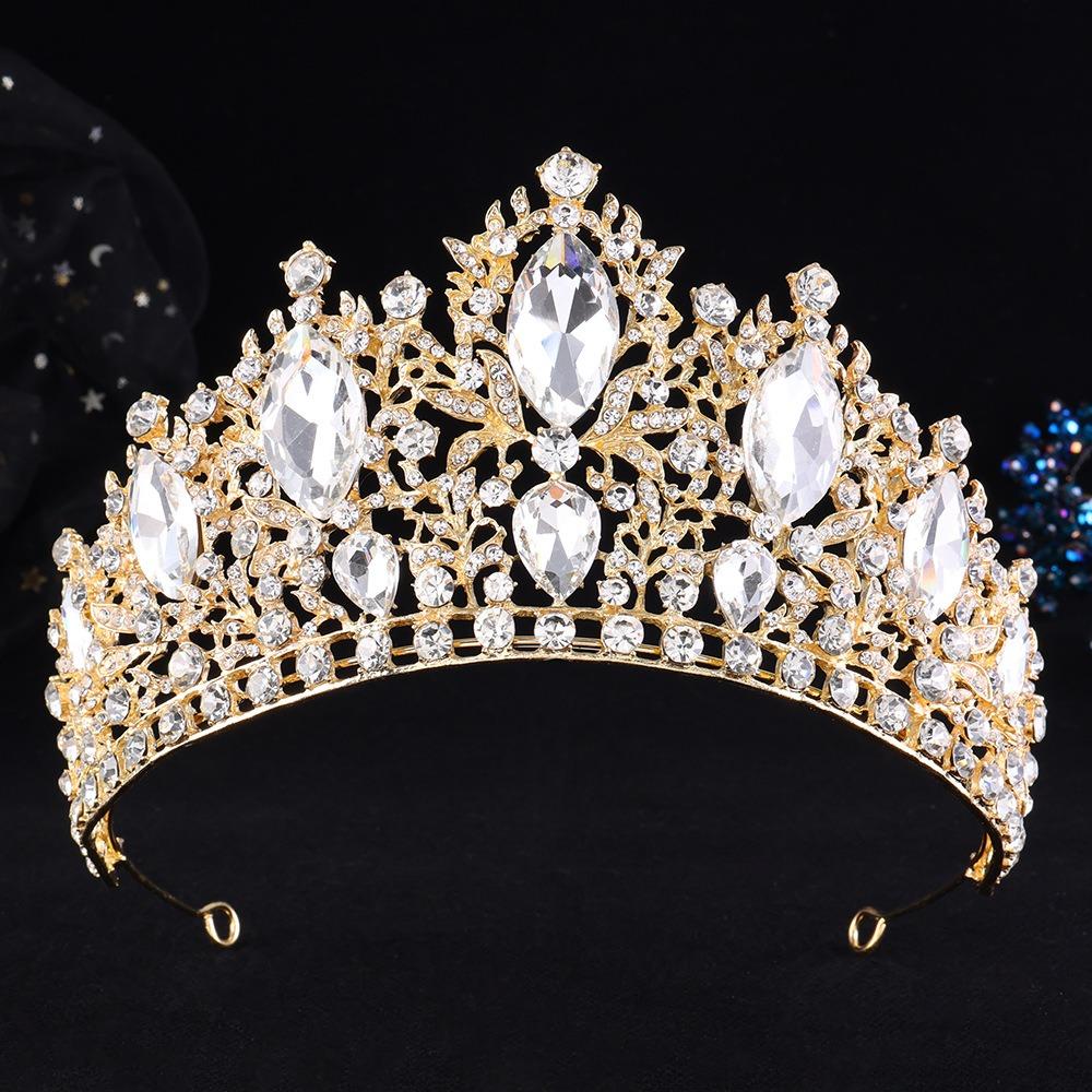 Water Drop Shape Tiara Hair Crown Rhinestone Bridal Wedding Crown Hair Accessories Party Event