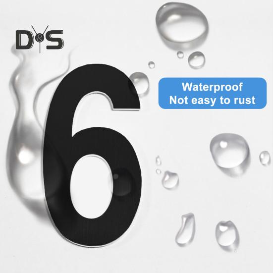 House Door Number Punch Free Self-adhesive Rustproof Corrosion Resistant Easy Installation Garden Door Address Number