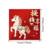 6pcs Chinese Style New Year Money Envelope Pony Stamp Lucky Red Pockets  Gift Bag