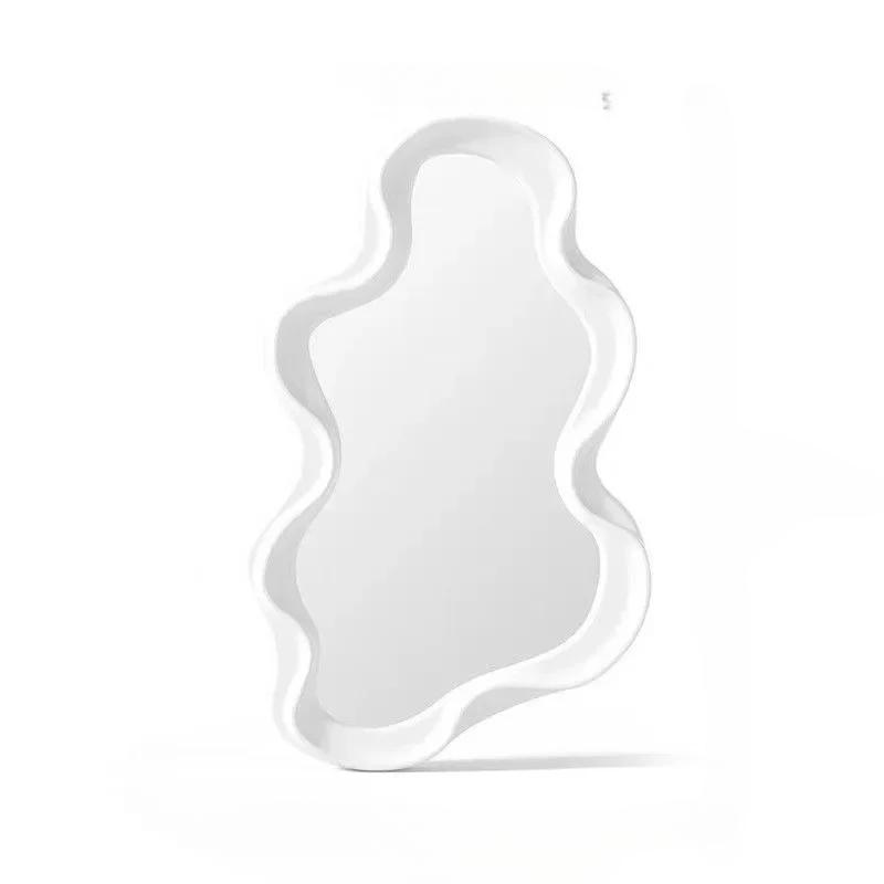 Irregular Waterproof Makeup Mirror, Cloud-shaped Vanity Mirror, Bathroom Wall-mounted & Tabletop Dual-use, Decorative Mirror