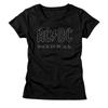 Ladies AC/DC Back In Black Black Rock and Roll Music Band T-T-shirt Tops Tees Men's Women's Unisex