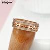 SIMJOO стильное кольцо цвета розового золота с цирконом, персонализированные свадебные украшения