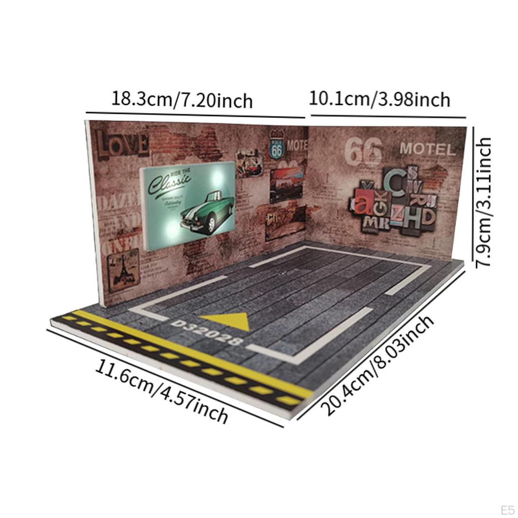 1/24 Гараж литой автомобиль витрина модель декорация сцены диорама подарок, коллекция парковка