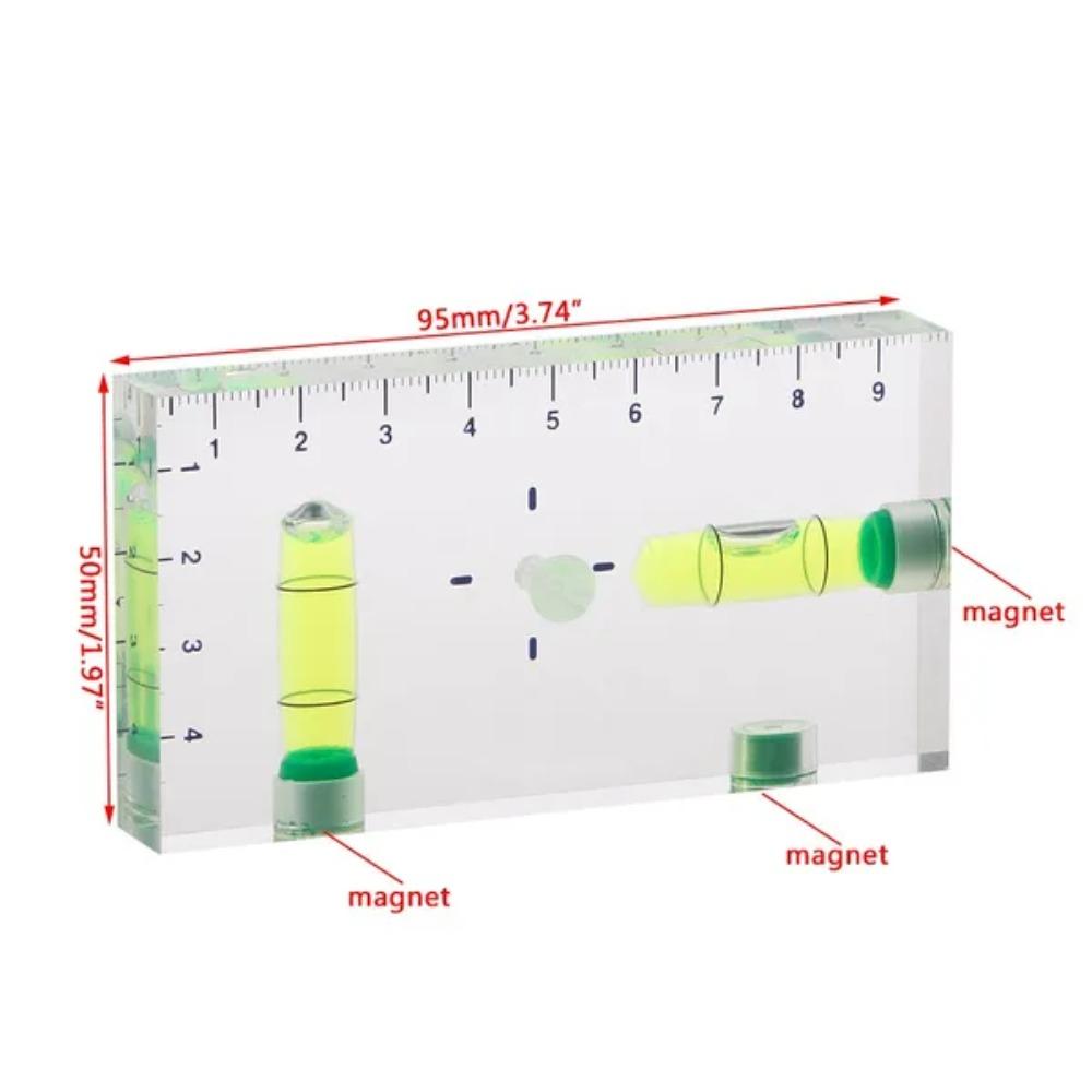 High Precision Transparent Two Direction Magnetic Level Bubble Mini Level MAS
