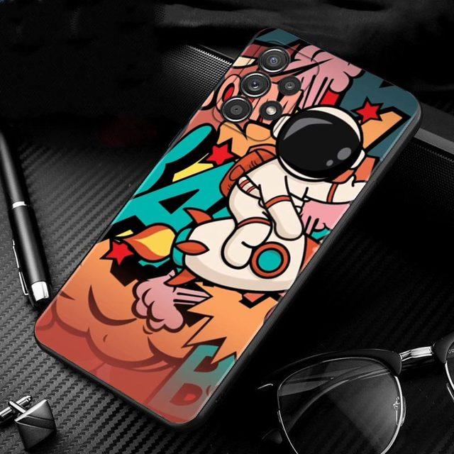 Чехол с милым мультяшным астронавтом для Samsung Galaxy A51 A71 A01 A11 A21 A21s A31 A41 A72 A52 A42 A32 A22 A12 A02 A02s F42