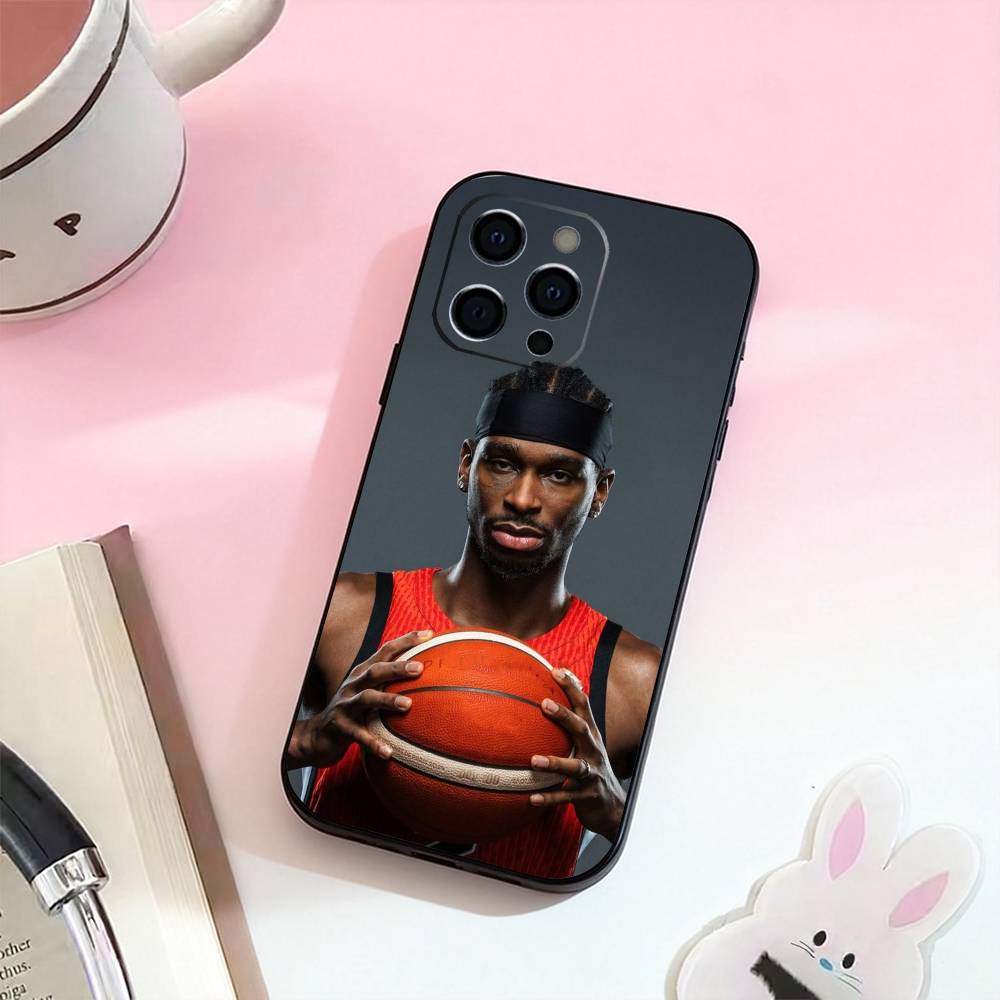 Баскетбольный Чехол для Телефона S-Shai Gilgeous-Alexander 2 Для iPhone 17,16,15,14,13,12,11 Plus,Pro,Max,XS Силиконовый Мягкий Чехол