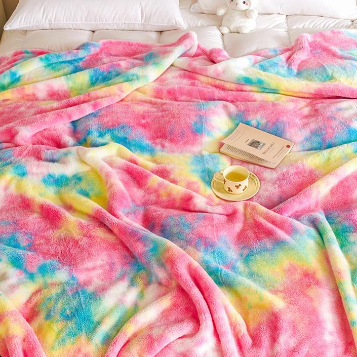 Одеяло, Плюшевое одеяло тай-дай, Теплое одеяло
