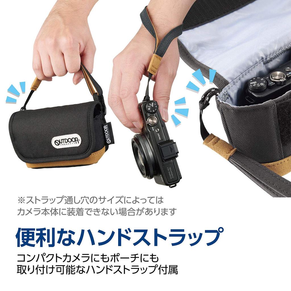 OUTDOOR PRODUCTS Camera Case Camera Pouch 05 Black Hand Strap with Belt Loop 2ODCP05BK 4977187291094