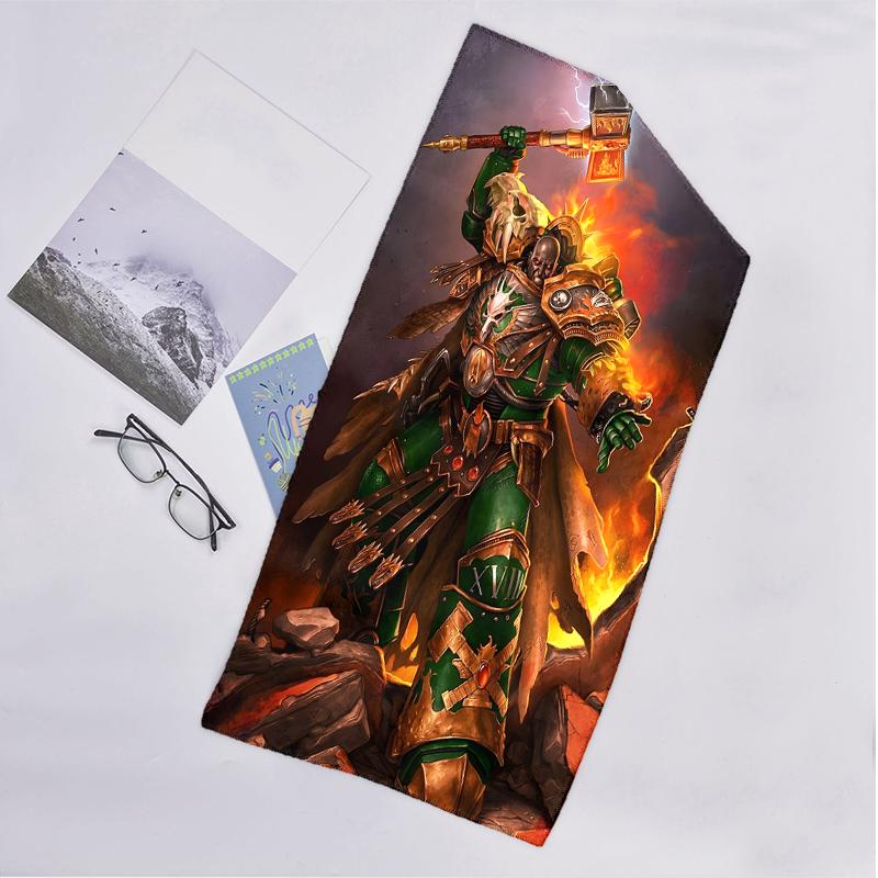 Пляжное полотенце Warhammer Fashion: Идеально для летних приключений Мягкое, впитывающее и быстросохнущее, подходит для плавания и купания