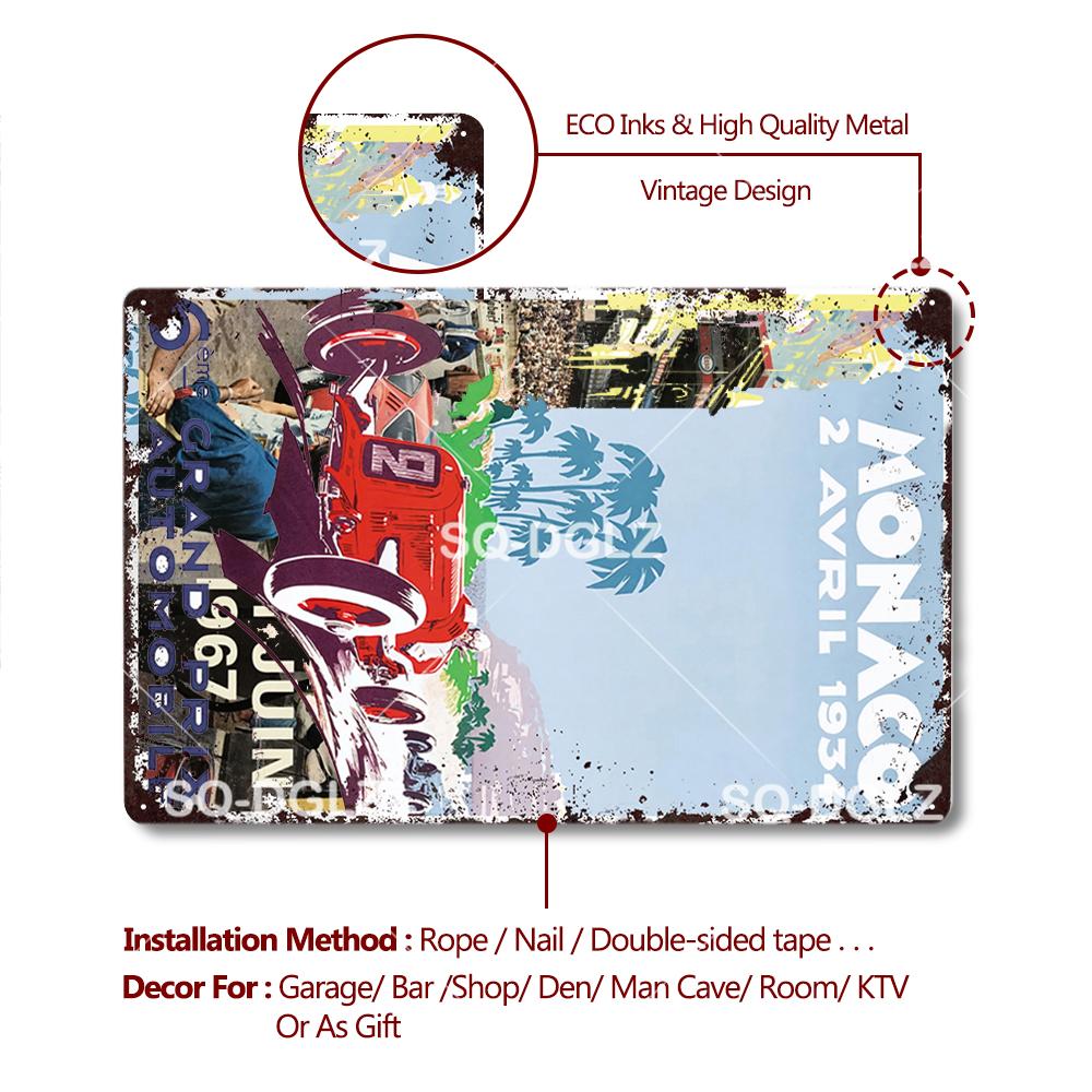 Бруклендс Табличка Металлическая Вывеска Винтажный Декор для Бара Жестяная Вывеска Винтажный Декор для Паба Бара Металл Металлические Таблички Гоночный Постер Тарелка