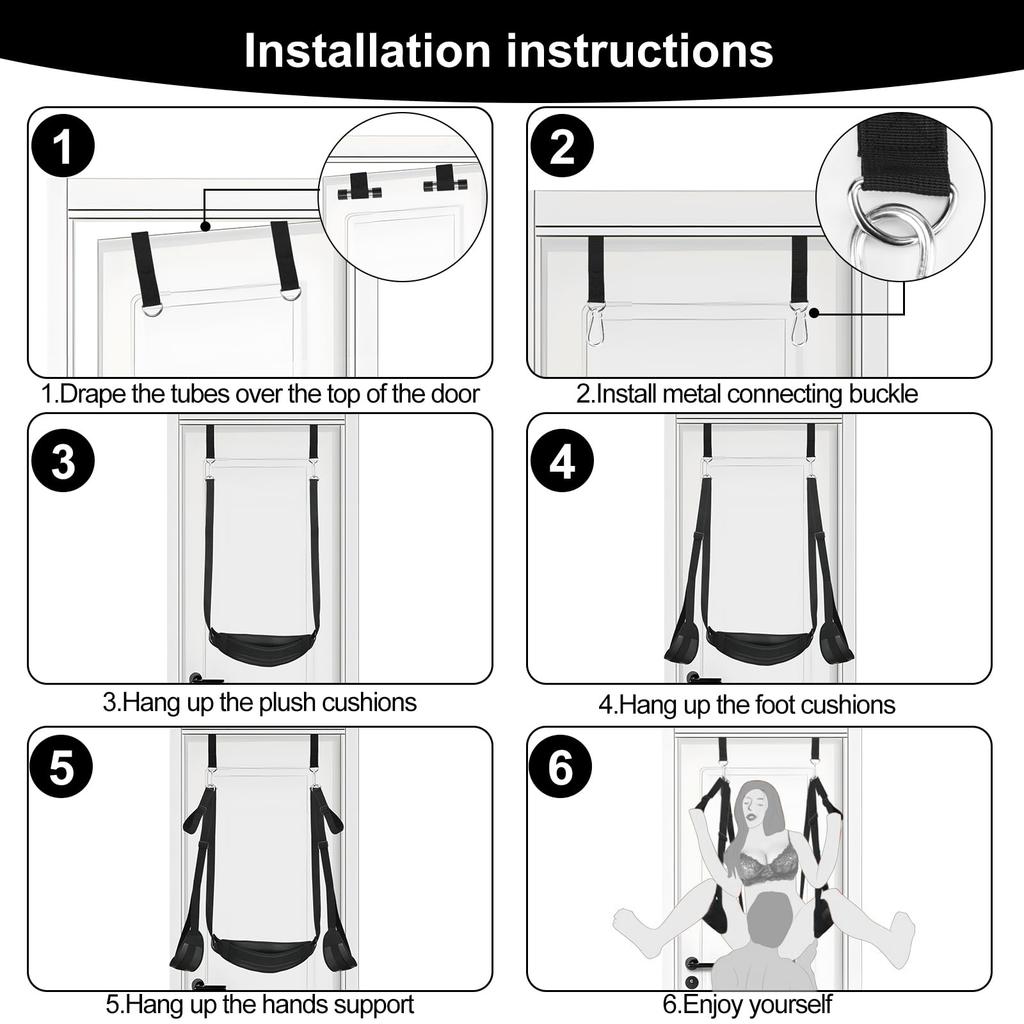 Upgraded Door Hanging Sex Swing Sex Toys Soft Slings Sex Furniture Fetish Bandage Restraints Adult Sex Swing SM Games