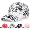 Unisex Letter Graffiti Print Baseball Caps Spring Autumn Outdoor Adjustable Casual Hats Dad Hat Sunscreen Hat