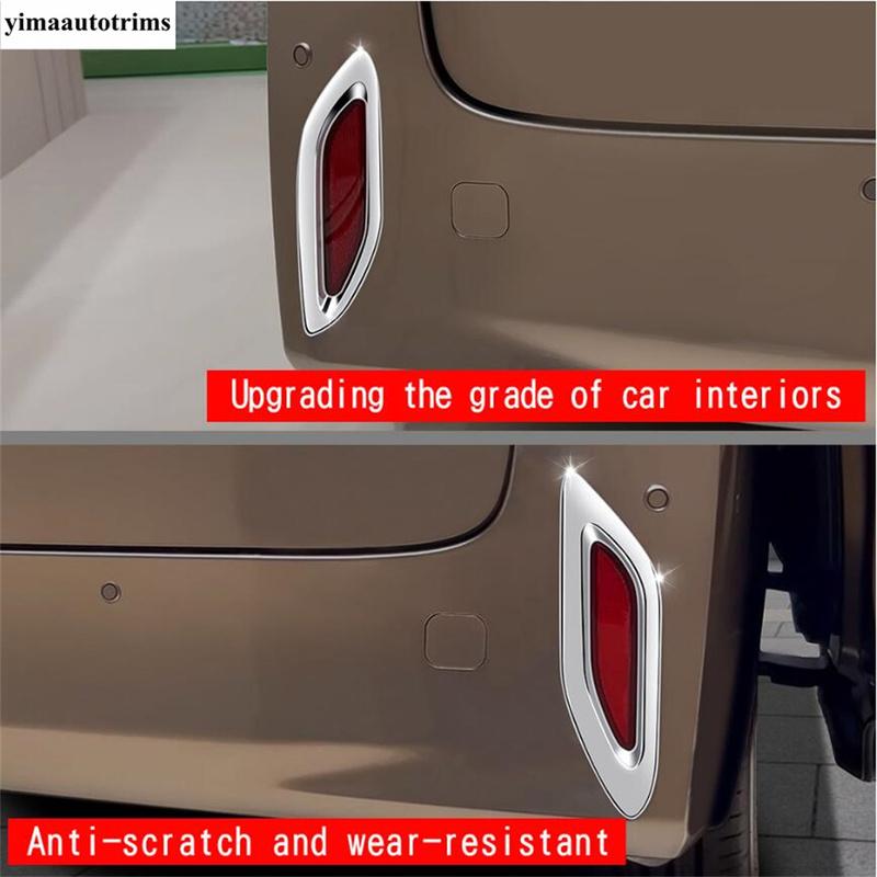 Car Rear Fog Light Lamp Frame Decoration Cover Trim For Toyota Alphard Vellfire 40 Series 2024 Chrome / Black Accessories
